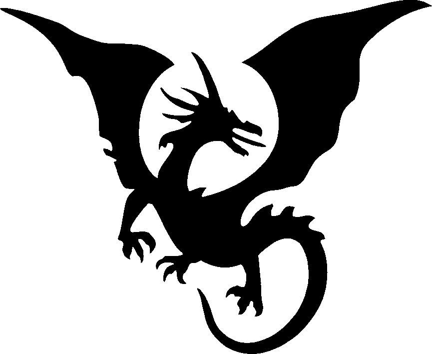 FLYING DRAGON STENCIL TAG Body Art