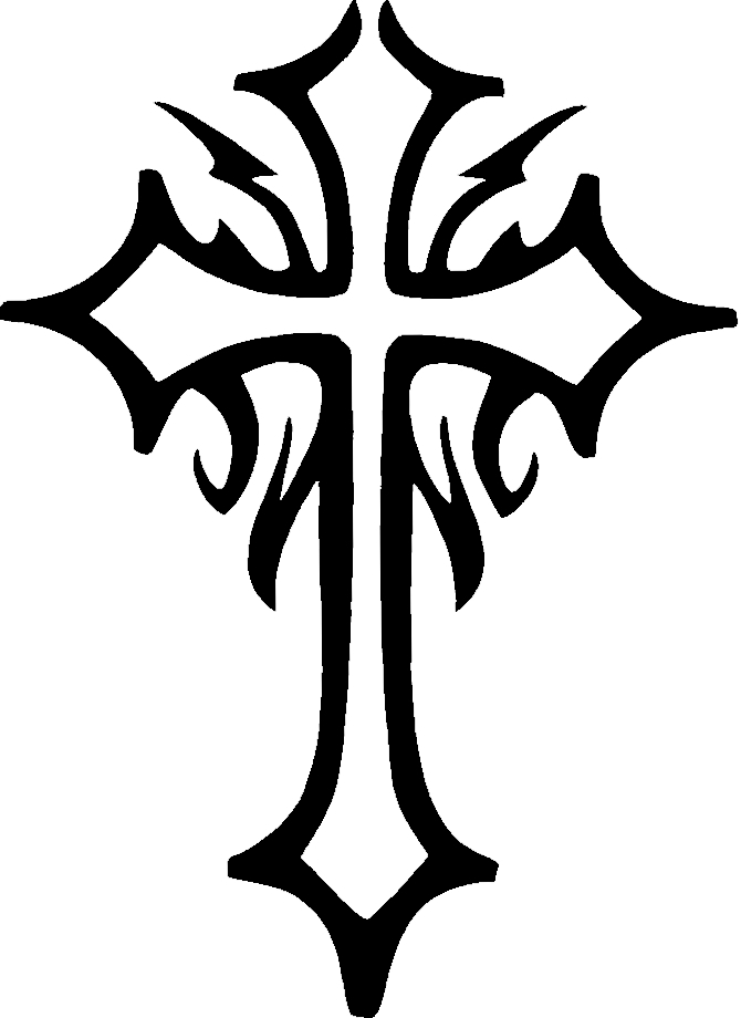 CROSS STENCIL TAG Body Art
