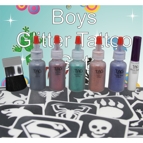 GLITTER TATTOO PARTY KIT FOR BOYS
