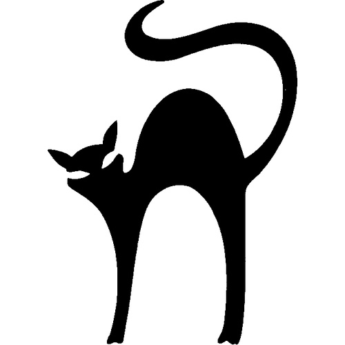 STRETCHED CAT STENCIL