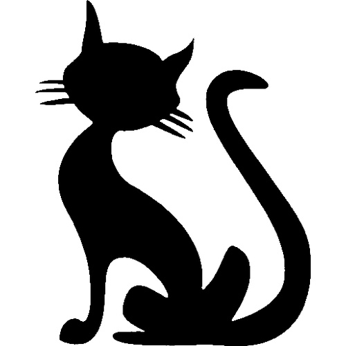 SITTING CAT STENCIL