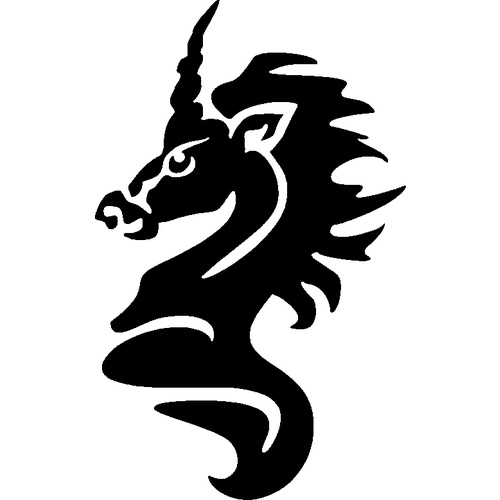 UNICORN HEAD STENCIL