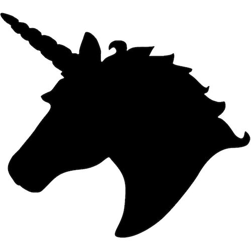 UNICORN HEAD 2 STENCIL