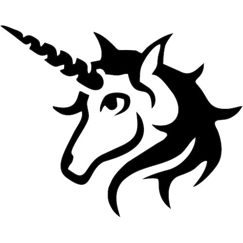 UNICORN HEAD 3 STENCIL