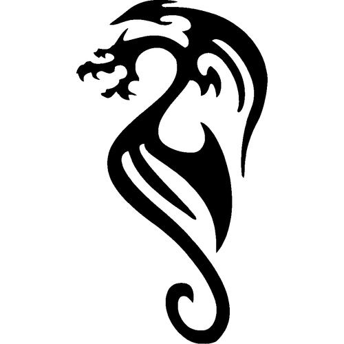 TRIBAL DRAGON STENCIL