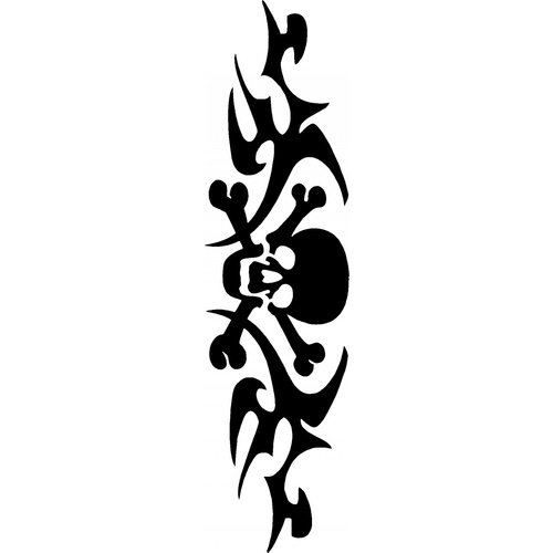TRIBAL SKULL STENCIL