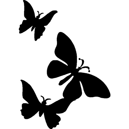 TRIPLE BUTTERFLY STENCIL