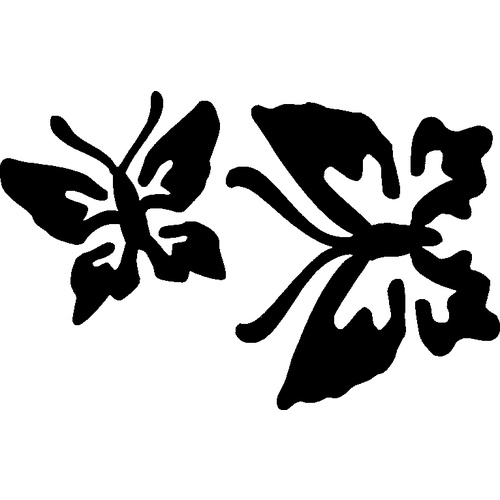 DOUBLE BUTTERFLY STENCIL
