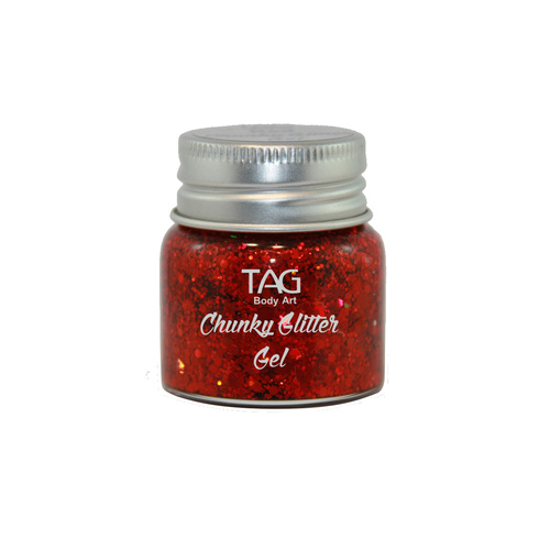 Red Chunky Glitter Gel 20g