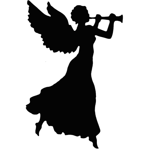 TRUMPET ANGEL STENCIL