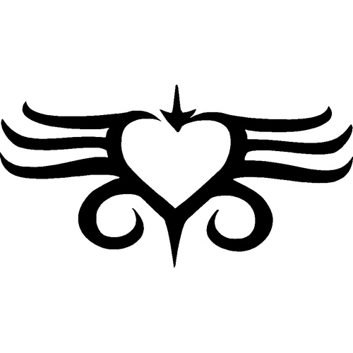 TRIBAL HEART STENCIL