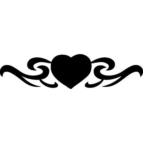 CURLY HEART STENCIL