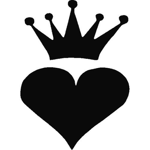 HEART CROWN STENCIL