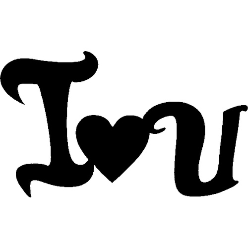 I LOVE YOU STENCIL
