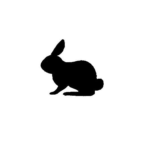 SITTING BUNNY STENCIL