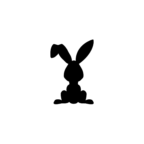SITTING BUNNY 2 STENCIL