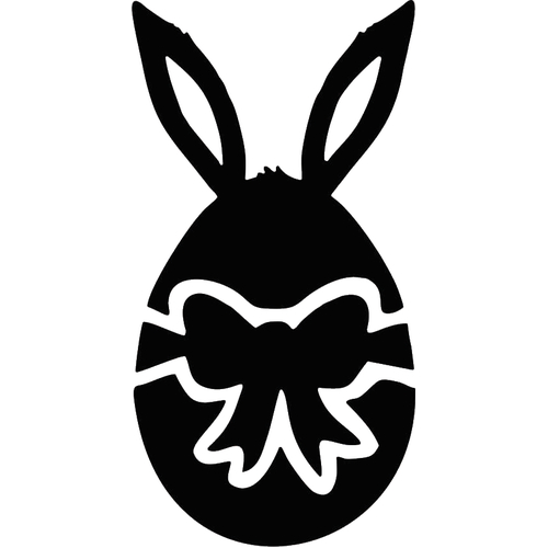 EASTER EGG BUNNY STENCIL
