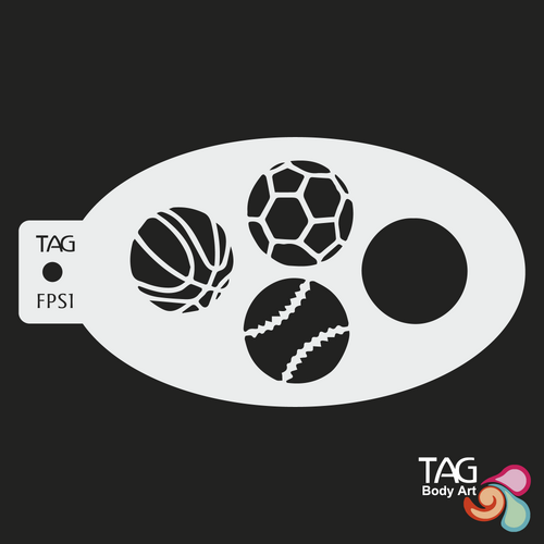 Sports Balls - Face Paint Stencil