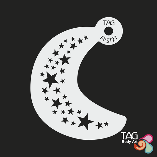 Star Curve - Face Paint Stencil