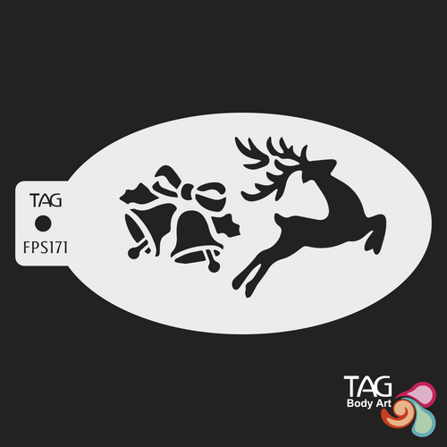 Reindeer Bells - Face Paint Stencil