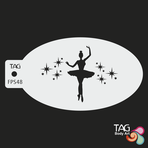 Ballerina - Face Paint Stencil
