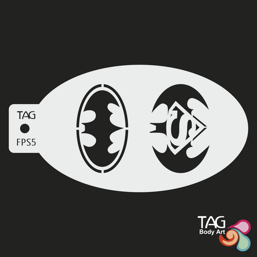 Batman & Superman - Face Paint Stencil