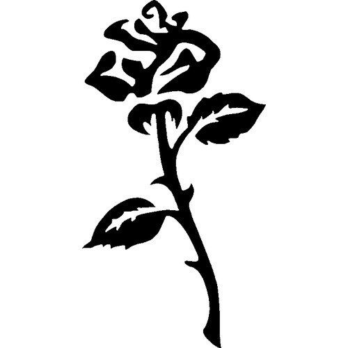 OPEN ROSE STENCIL