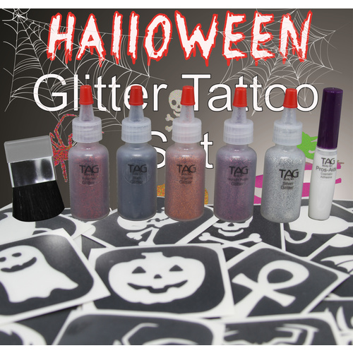 HALLOWEEN GLITTER TATTOO PARTY KIT