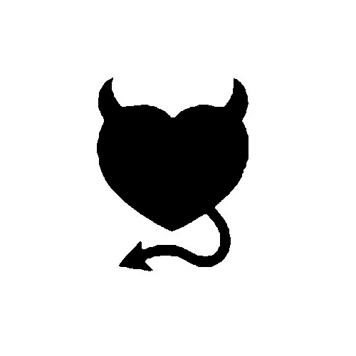 DEVIL HEART STENCIL