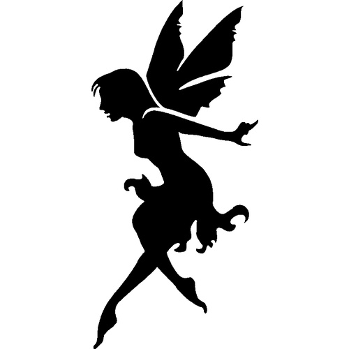 SITTING FAIRY STENCIL