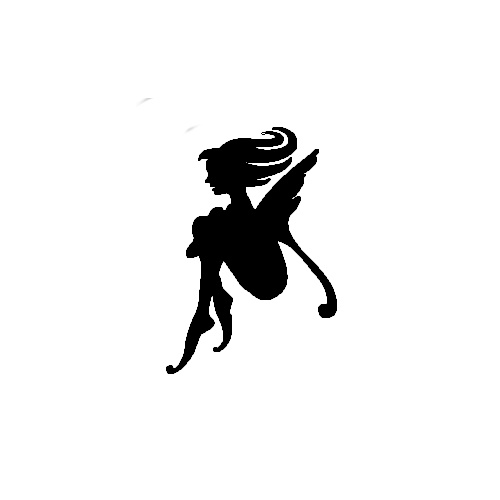 SITTING FAIRY 2 STENCIL