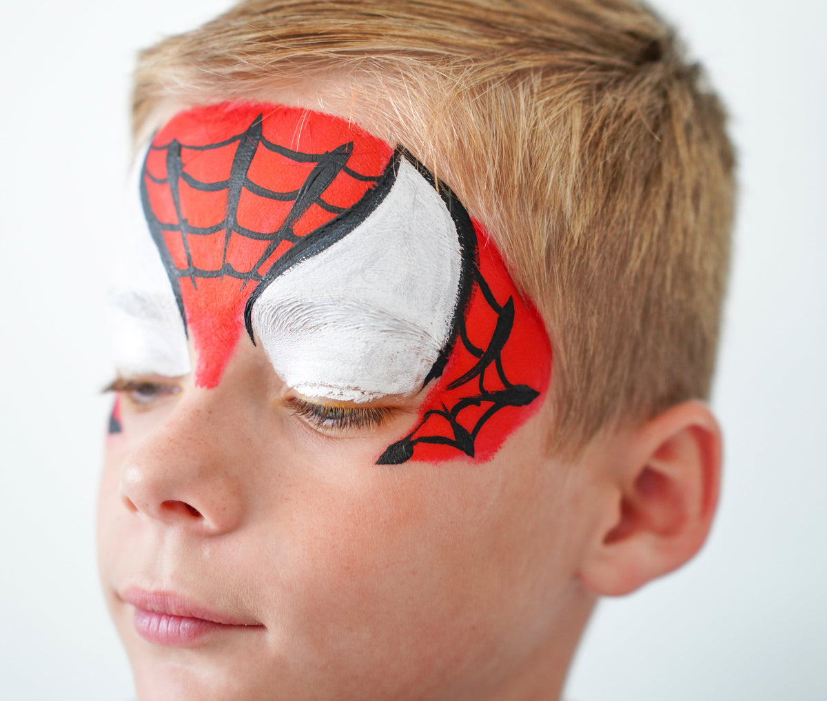 Spiderman Face Paint Tutorial: Step by Step