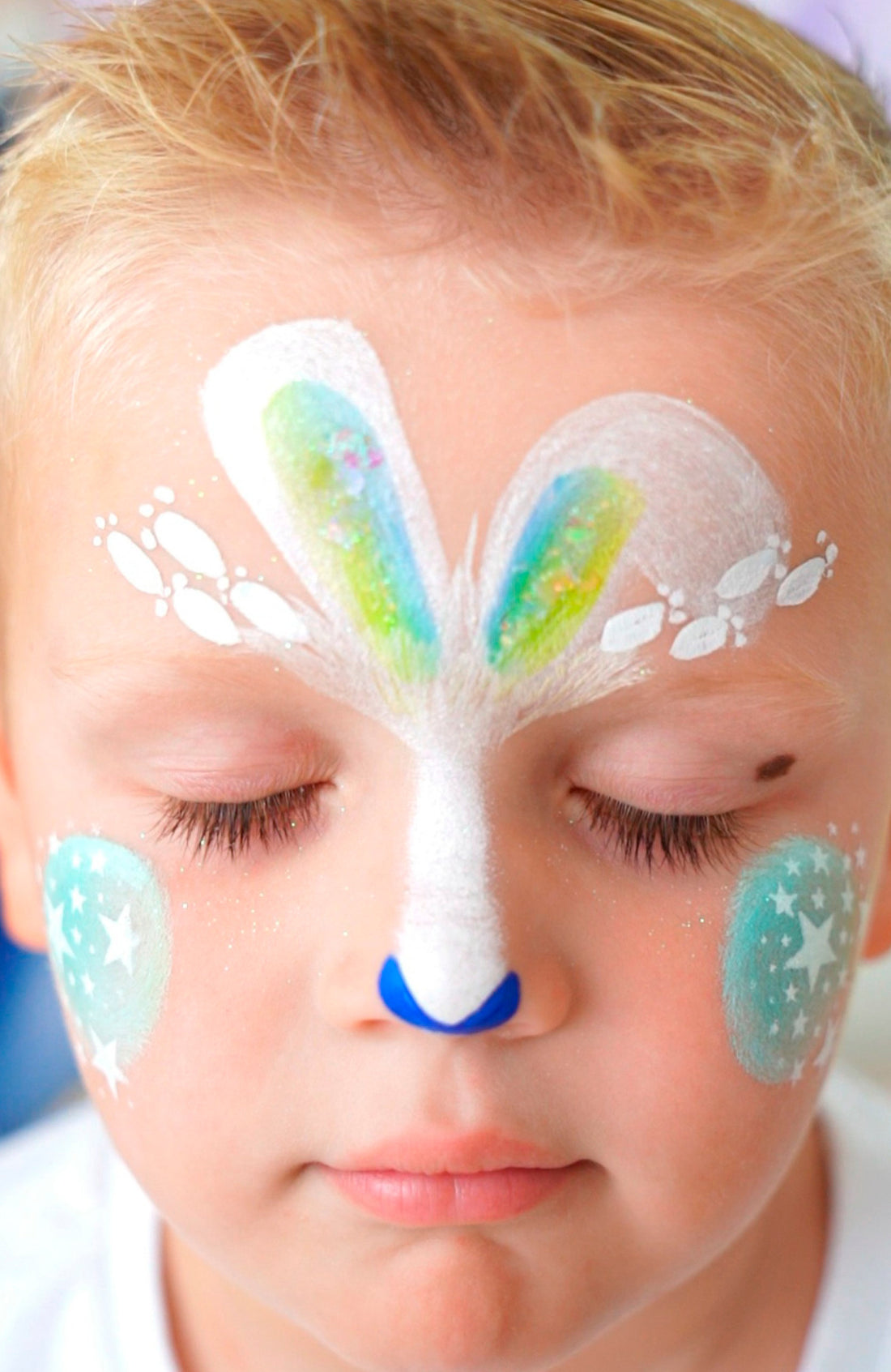 Boy Easter Bunny Face Paint Tutorial: Step By Step Photo Guide