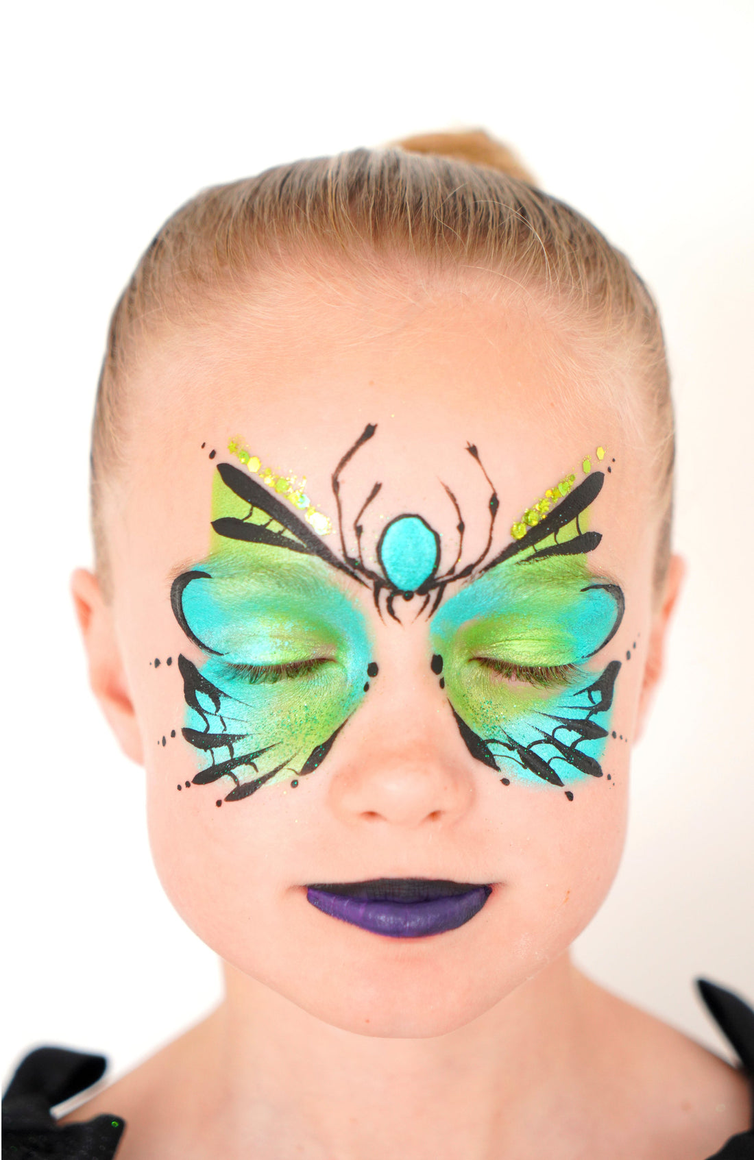 Webbed Butterfly Face Paint Tutorial: Step By Step Photo Guide