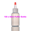 BULK - LDPE Boston Round Puffer Bottle 60ml x 100
