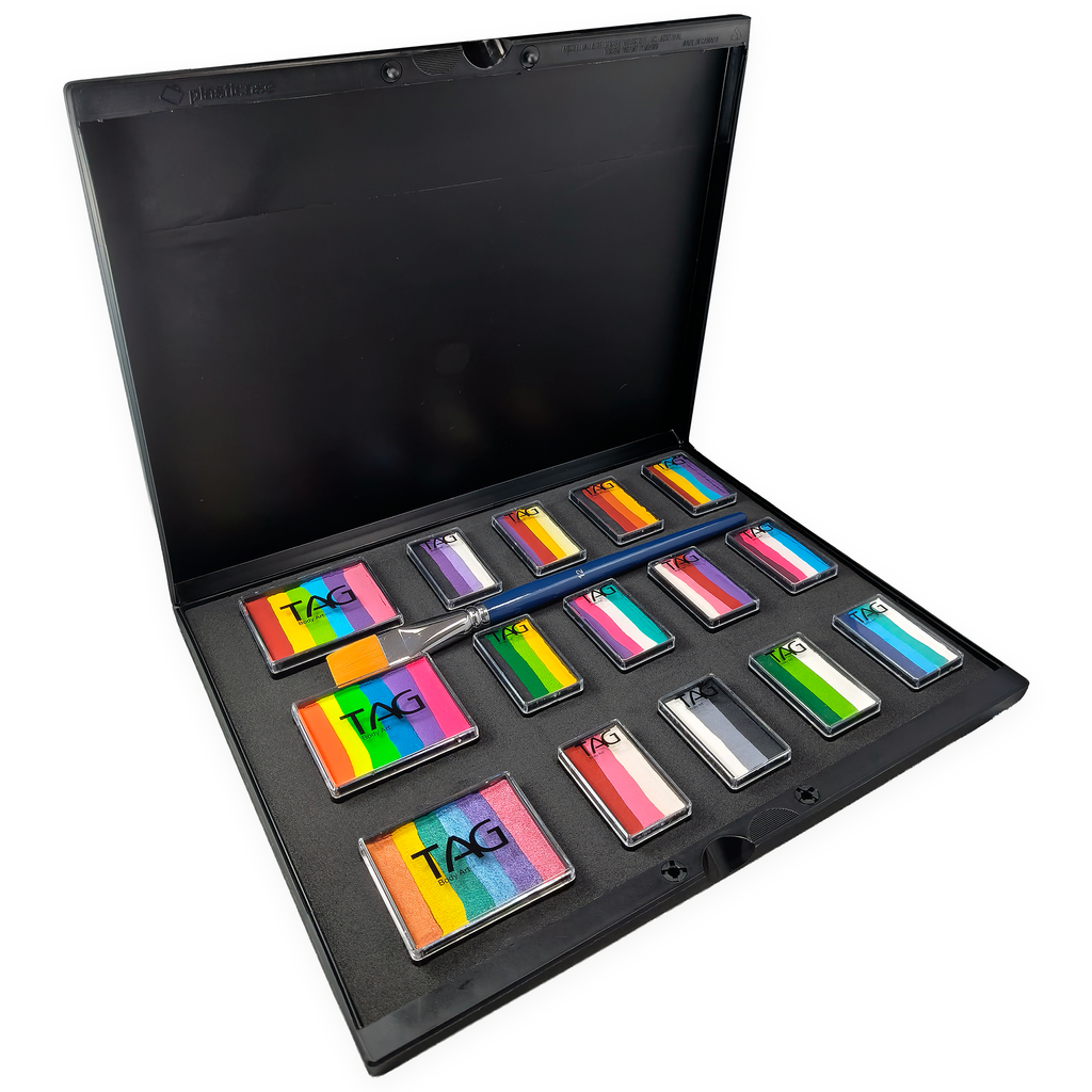 Face Paint Split Cake and 1 Stroke Palette Set