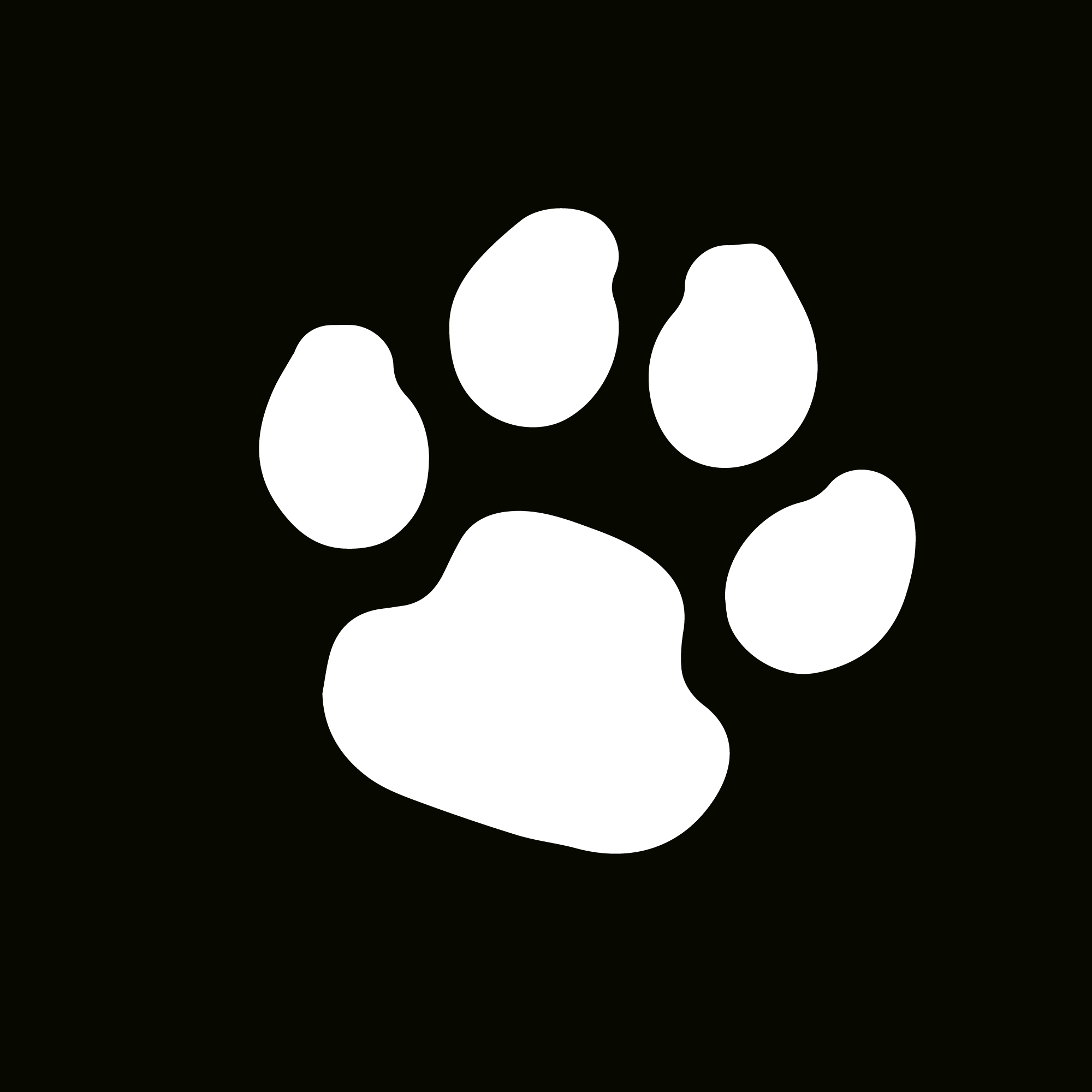 Glitter Tattoo Stencil - Paw Print