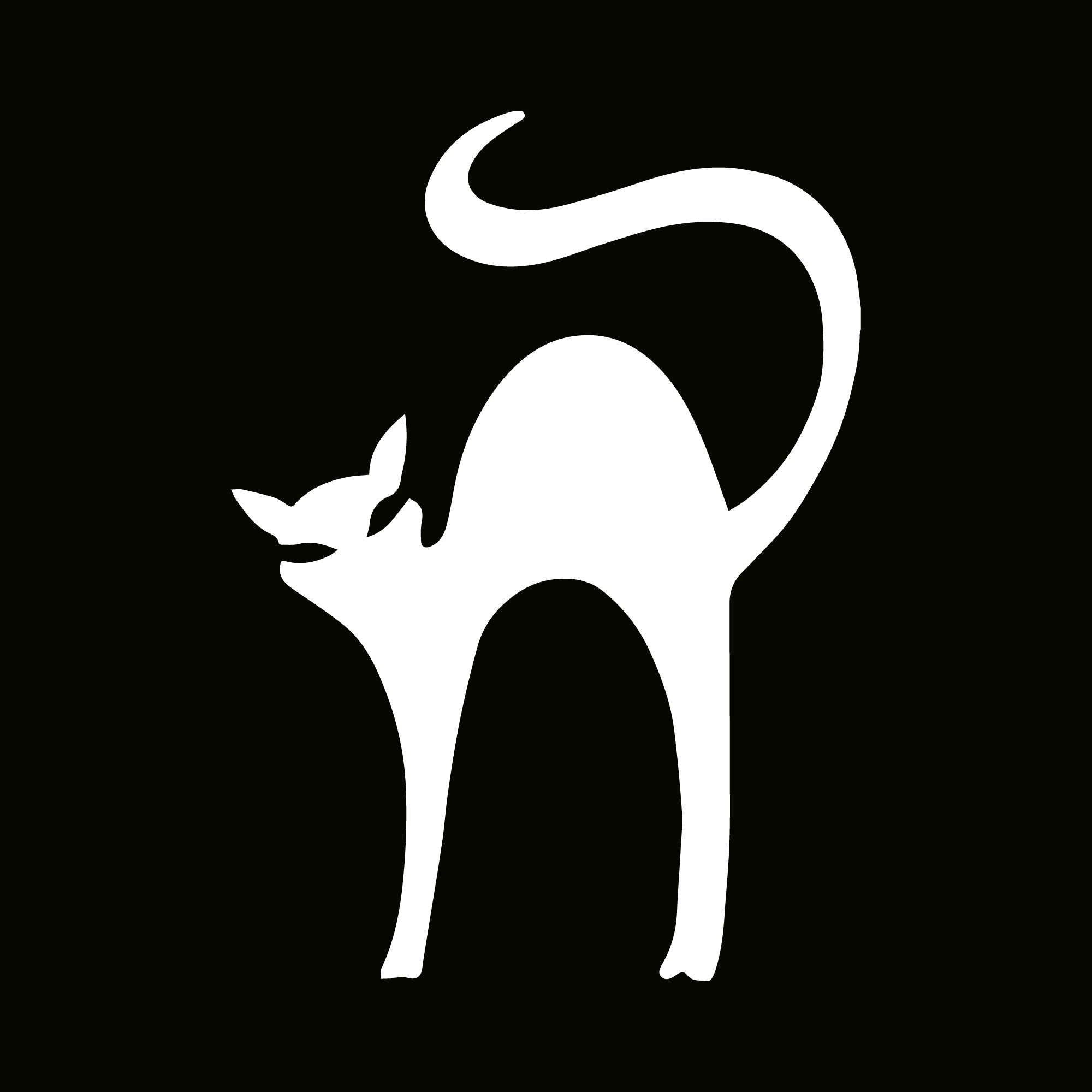 Glitter Tattoo Stencil - Stretched Cat