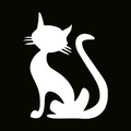 Glitter Tattoo Stencil - Sitting Cat