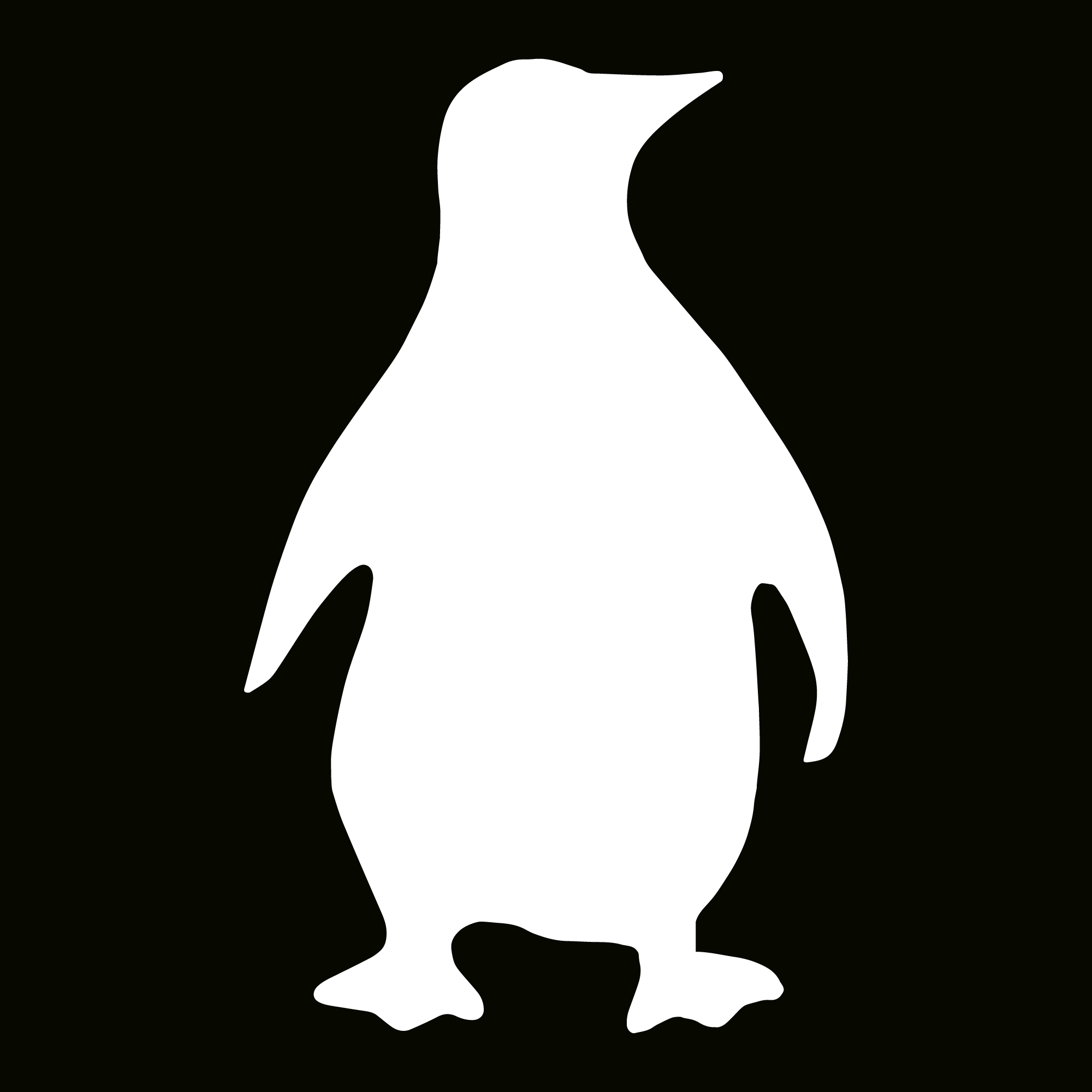 Glitter Tattoo Stencil - Penguin