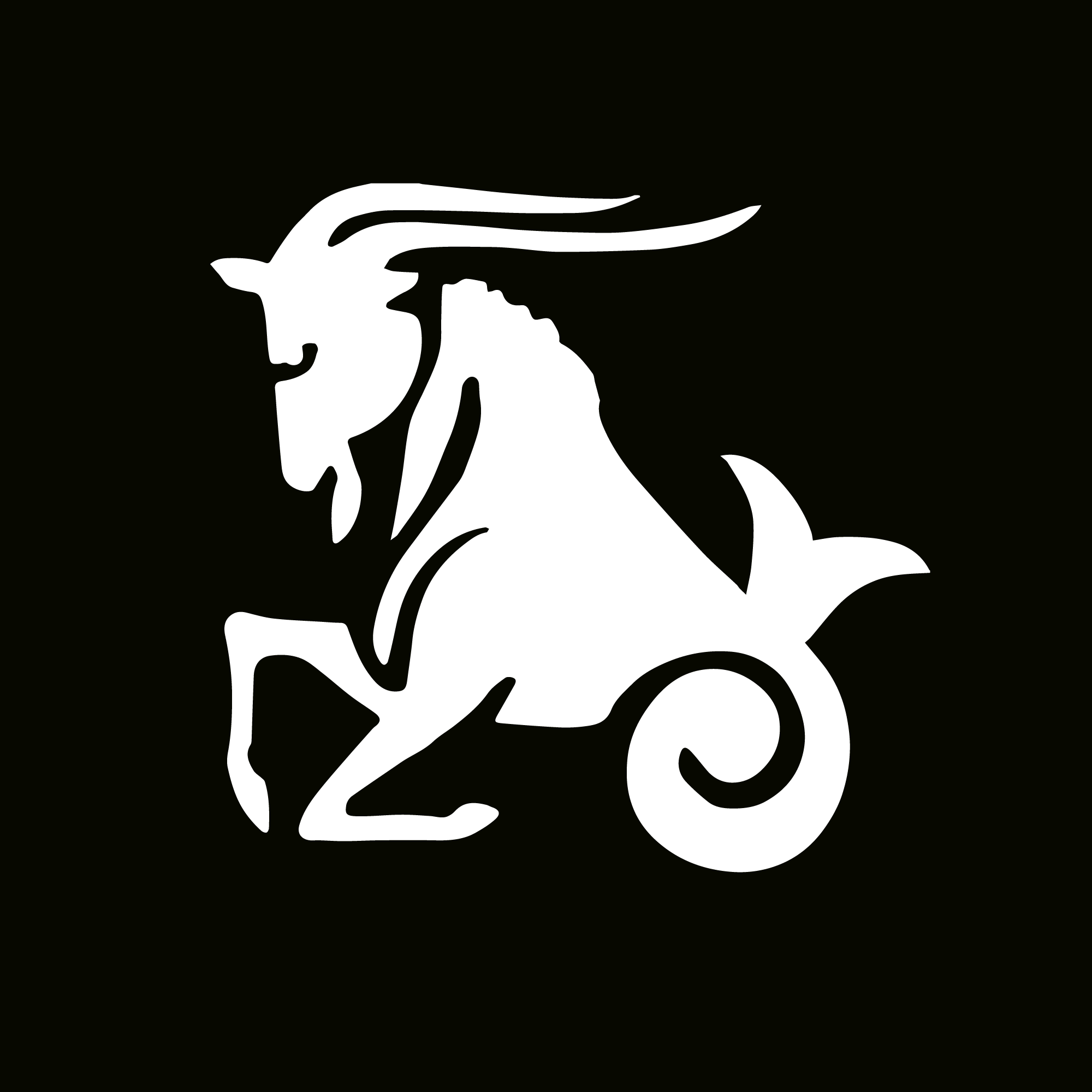 Glitter Tattoo Stencil - Ram