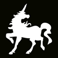 Glitter Tattoo Stencil - Unicorn