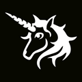 Glitter Tattoo Stencil - Unicorn Head 3