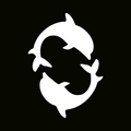 Glitter Tattoo Stencil - Double Dolphin