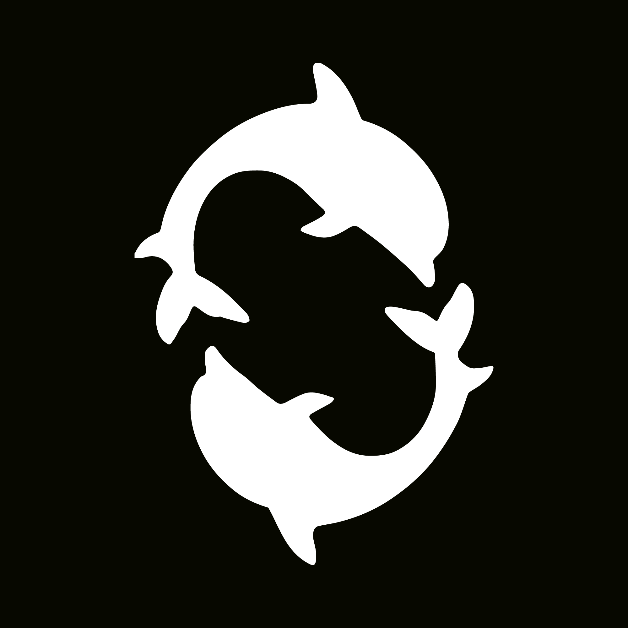 Glitter Tattoo Stencil - Double Dolphin
