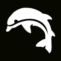 Glitter Tattoo Stencil -  Dolphin