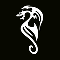 Glitter Tattoo Stencil -  Tribal Dragon