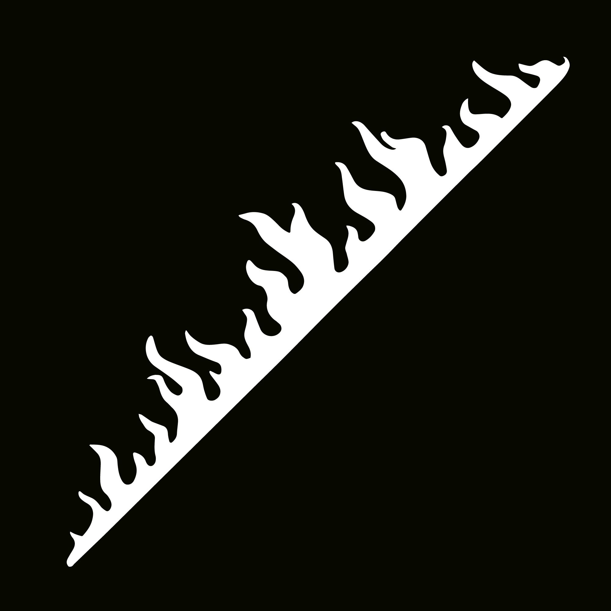Glitter Tattoo Stencil - Flame