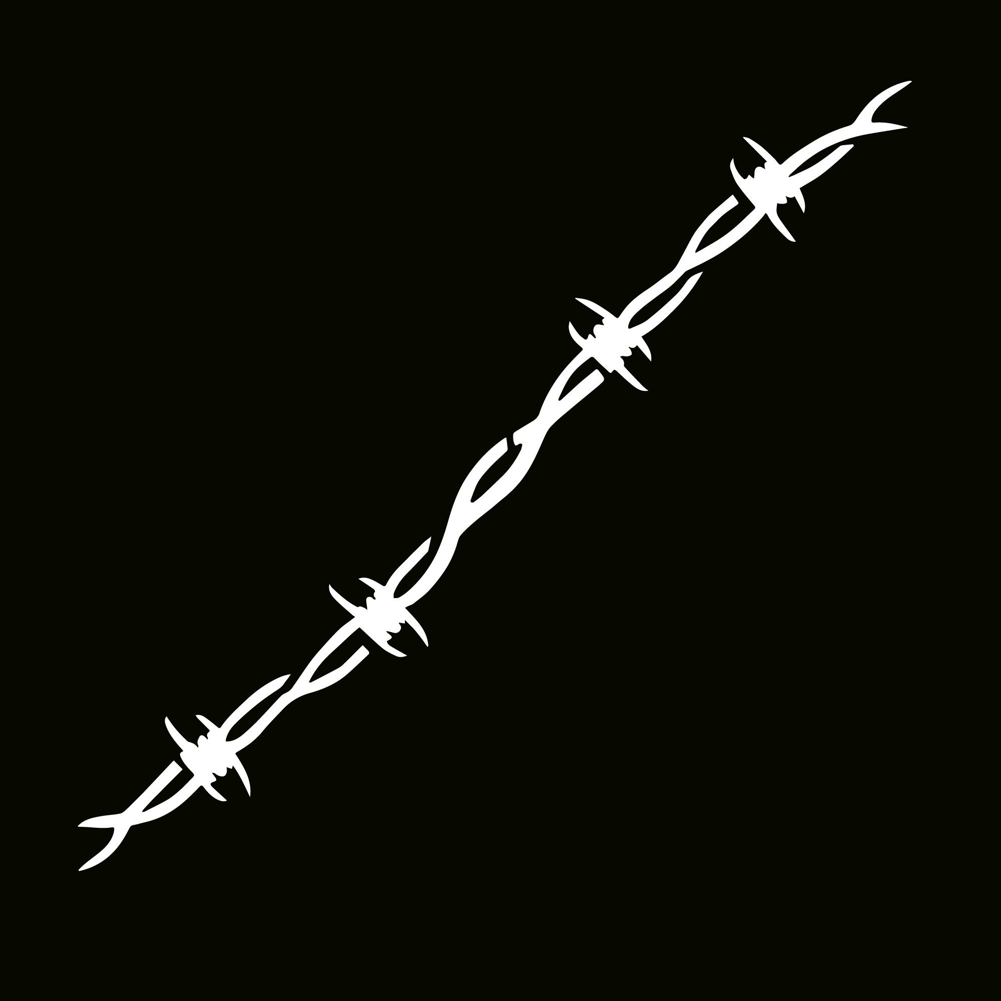 Glitter Tattoo Stencil - Barbed Wire