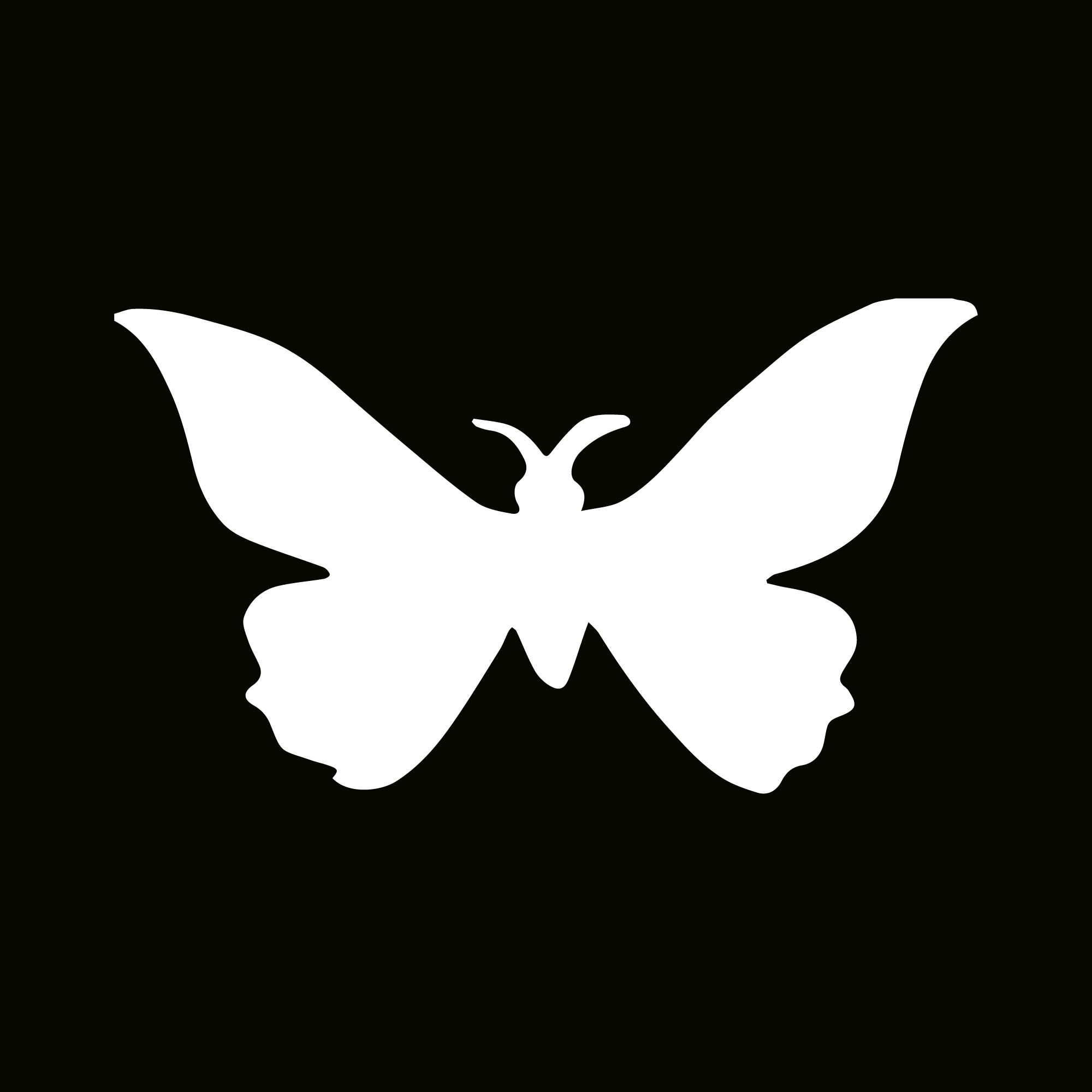 Glitter Tattoo Stencil - Butterfly Two